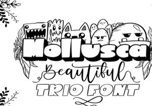 Mollusca Font Trio | Doodle Font