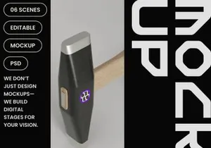 Chipping Hammer Mockup