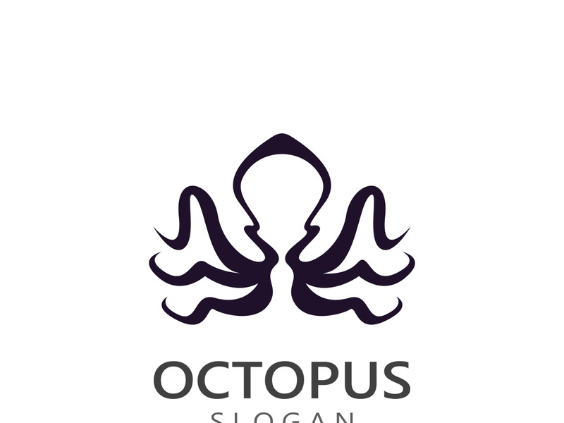 Octopus logo image design icon illustration animal vector