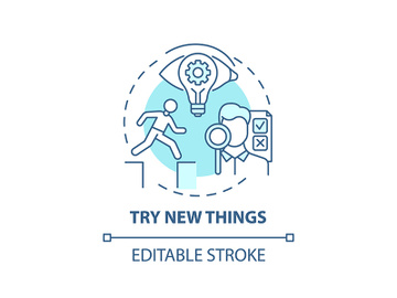 Try new things concept icon preview picture