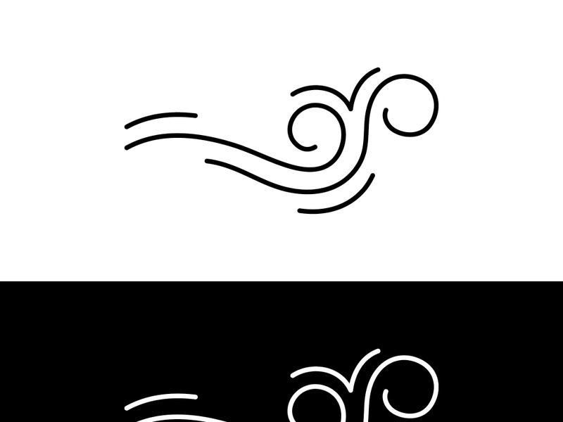 Unique wind abstract logo.