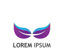 Colorful natural leaf logo design.