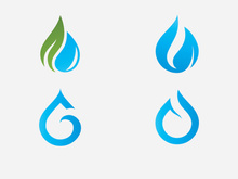 water drop nature Logo Template vector illustration design