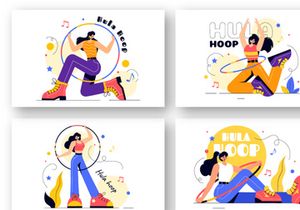 13 Playing Hula Hoop Illustration