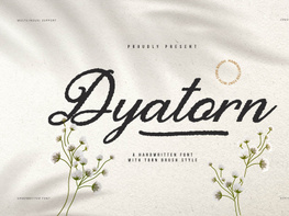 Dyatorn | Brush Handwritten Font preview picture