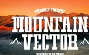 Mountain Vector - Vintage Slab Serif