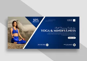Yoga Fitness Facebook Cover Banner Ver-10