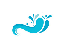 Water wave vector icon illustration design