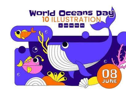 10 World Ocean Day Illustration