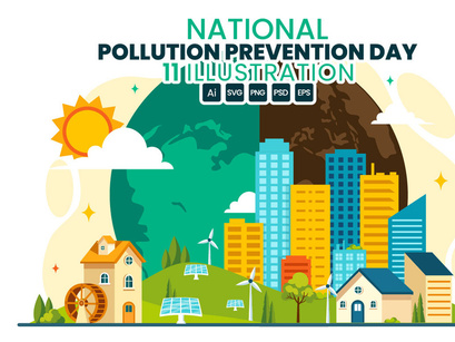 11 National Pollution Prevention Day Illustration