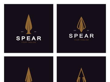 Spear logo icon vector illustration design.Head spear logo vintage illustration design vector preview picture