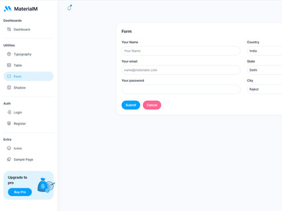 MaterialM Free NextJs Tailwind Admin Dashboard Template