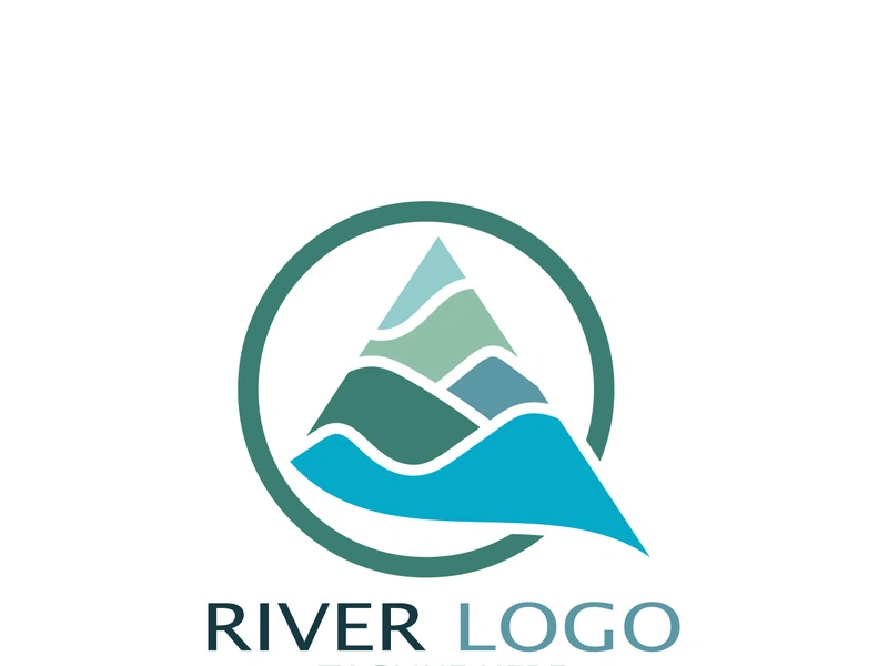 River Logo vector icon illustration design template