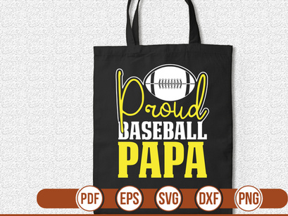 proud baseball papa t shirt Design