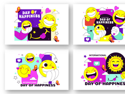 10 World Happiness Day Illustration