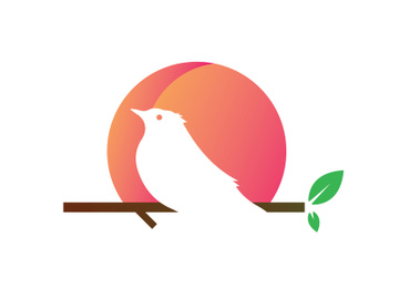 Birds : silhouette With Logo Gradient preview picture