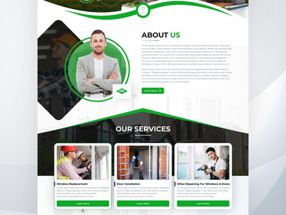 Window & Door Repair and Replacement Website UI Kit