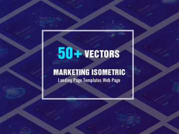 50 Vector Marketing Isometric Concept Landing Page preview picture