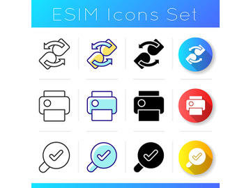 Interface creation process icons set preview picture