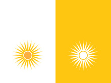 Creative sun concept logo illustration design template