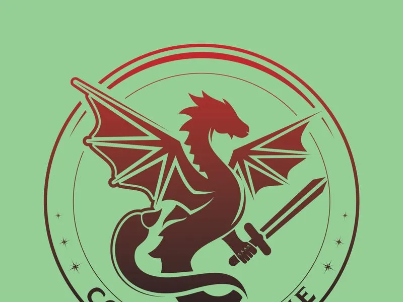 Dragon logo art illustration