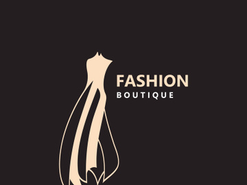 Dress woman logo design beauty fashion for boutique shop vector template vector preview picture