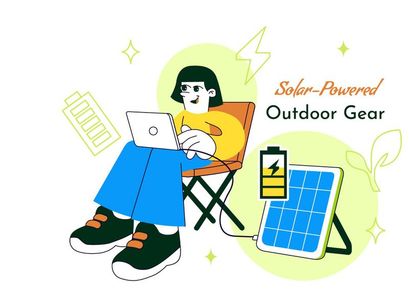 10 Solar Powered Outdoor Gear Illustration