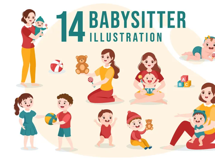 13 Babysitter or Nanny Services Illustration