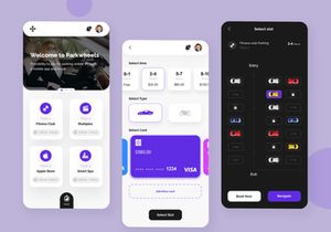 Smart Car Parking Mobile App Design