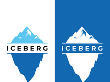 Antarctic iceberg logo design.