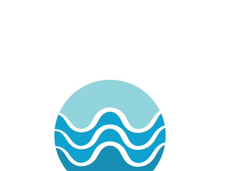 Water wave icon vector illustration design logo