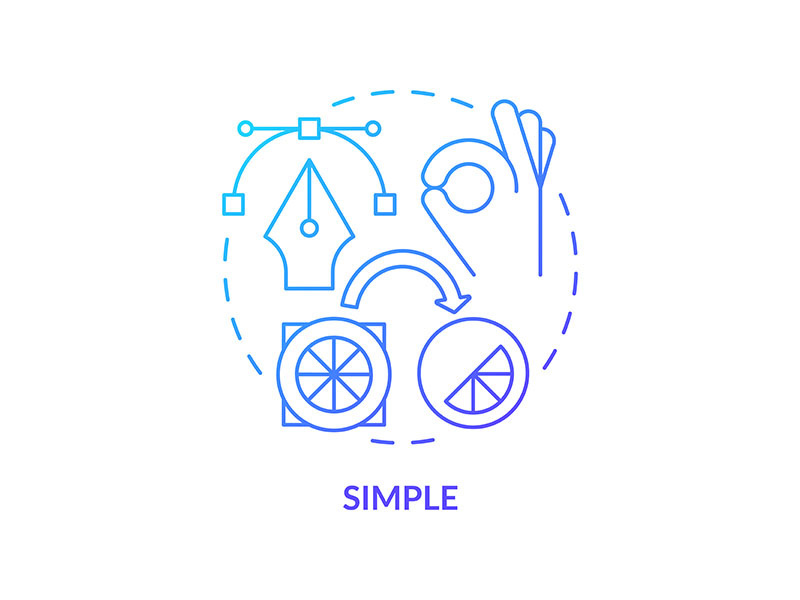Simple blue gradient concept icon