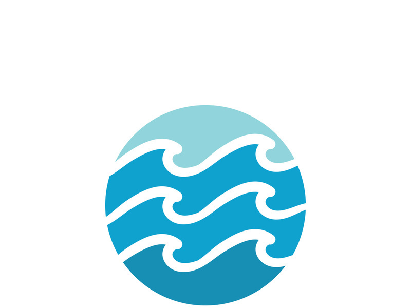 Water wave icon vector illustration design logo