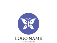 Butterfly logo icon vector design illustration