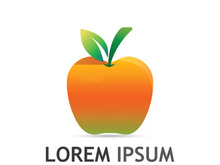 Colorful apple fruit logo design.