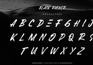 Black Rusher - Brush Font