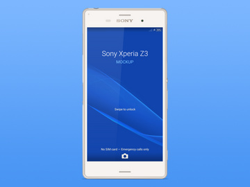 Sony Xperia Z3 mockup preview picture