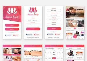 Natural Beauty and Spa Salon App UI Kit