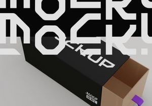 Pull Out Box Mockup