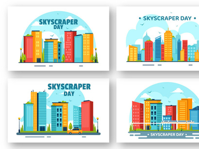 10 Skyscraper Day Illustration