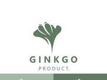 Ginkgo biloba leaf logo. can be used for herbal health products modern style logo design template