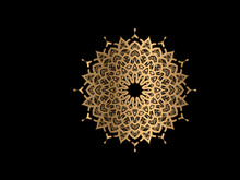 Mandala Flower Art Logo Background Design