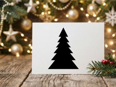 Simple Christmas Tree Icon for Holiday Design and Decorations