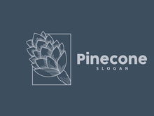 Pine Cone Logo, Elegant Luxury Pine Simple Design