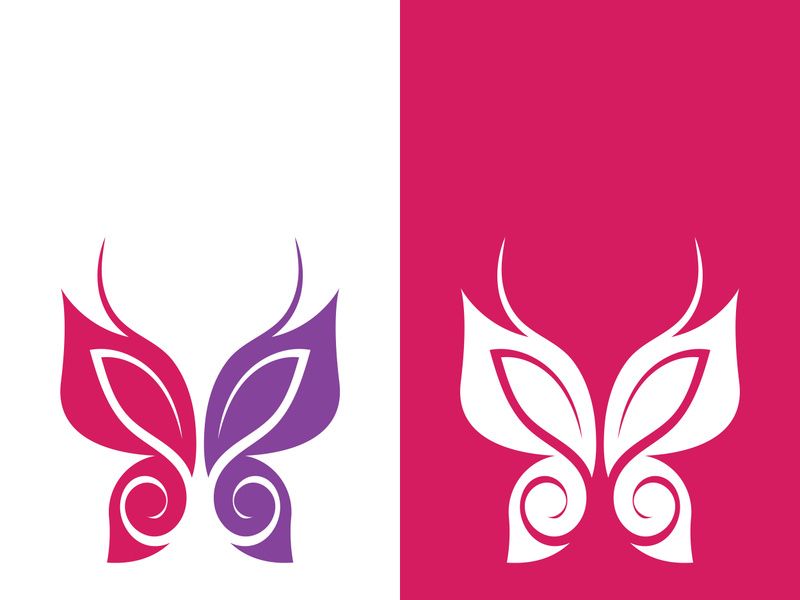 Butterfly logo icon vector design illustration