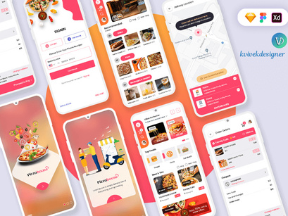 Online Pizza Delivery Mobile App UI Kit