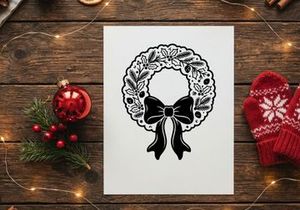 Hiasan Pita Natal dengan Lingkaran untuk Dekorasi Liburan