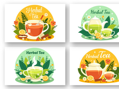 8 Herbal Tea Illustration
