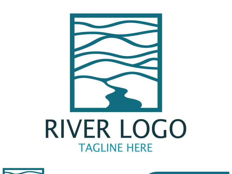 River Logo vector icon illustration design template