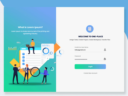 Task and Project Management Web Template Mockup